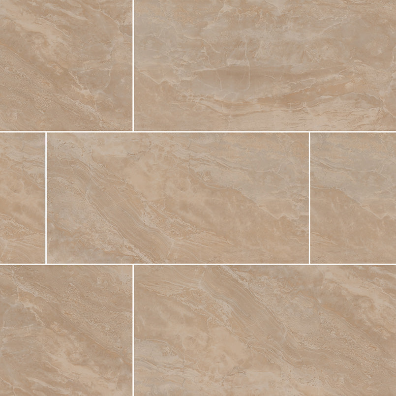 MS International Onyx Sand  Glazed Porcelain Floor and Wall Tile - Finish Matte