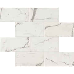 MSI Statuario Celano 11.61 in. x 11.61 in. x 8mm Glass Mesh-Mounted Mosaic Tile (9.4 sq. ft. / case)
