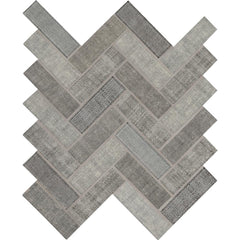 MSI Textalia Herringbone 12.8 in. x 11.02 in. x 6mm Glass Mesh-Mounted Mosaic Tile (14.7 sq. ft. / case)