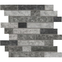 MSI Urban Tapestry Interlocking 11.81 in. x 11.81 in. x 6 mm Glass Mesh-Mounted Mosaic Wall Tile Backsplash for Kitchen, Bathroom Shower, Accent Decor, Fireplace