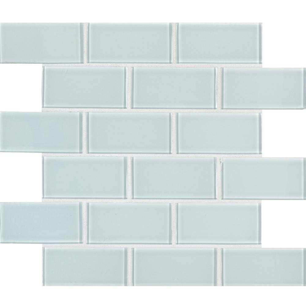 MSI Ice 2x4 Subway Glass Mesh-Mounted Mosaic Wall Tile (9.70 sq. ft. / case)